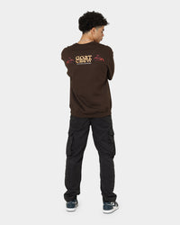 Goat Crew Too Weird To Live Vintage Crewneck Brown