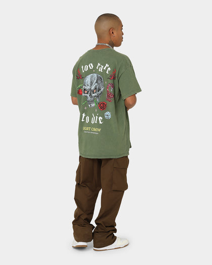 Goat Crew Too Weird To Live Vintage T-Shirt Military