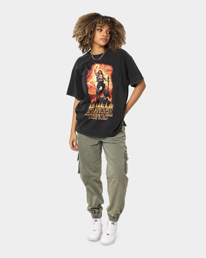 Goat Crew X Stranger Things Metal Vintage T-Shirt Vintage Black