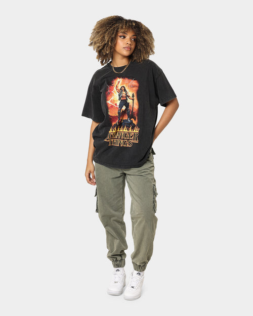 Goat Crew X Stranger Things Metal Vintage T-Shirt Vintage Black