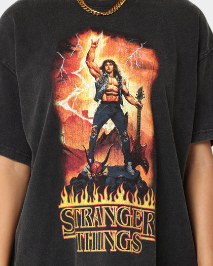 Goat Crew X Stranger Things Metal Vintage T-Shirt Vintage Black
