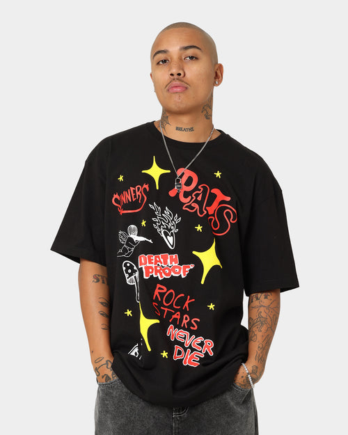 Rats Get Fat Sinners T-Shirt Black