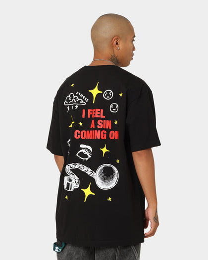 Rats Get Fat Sinners T-Shirt Black