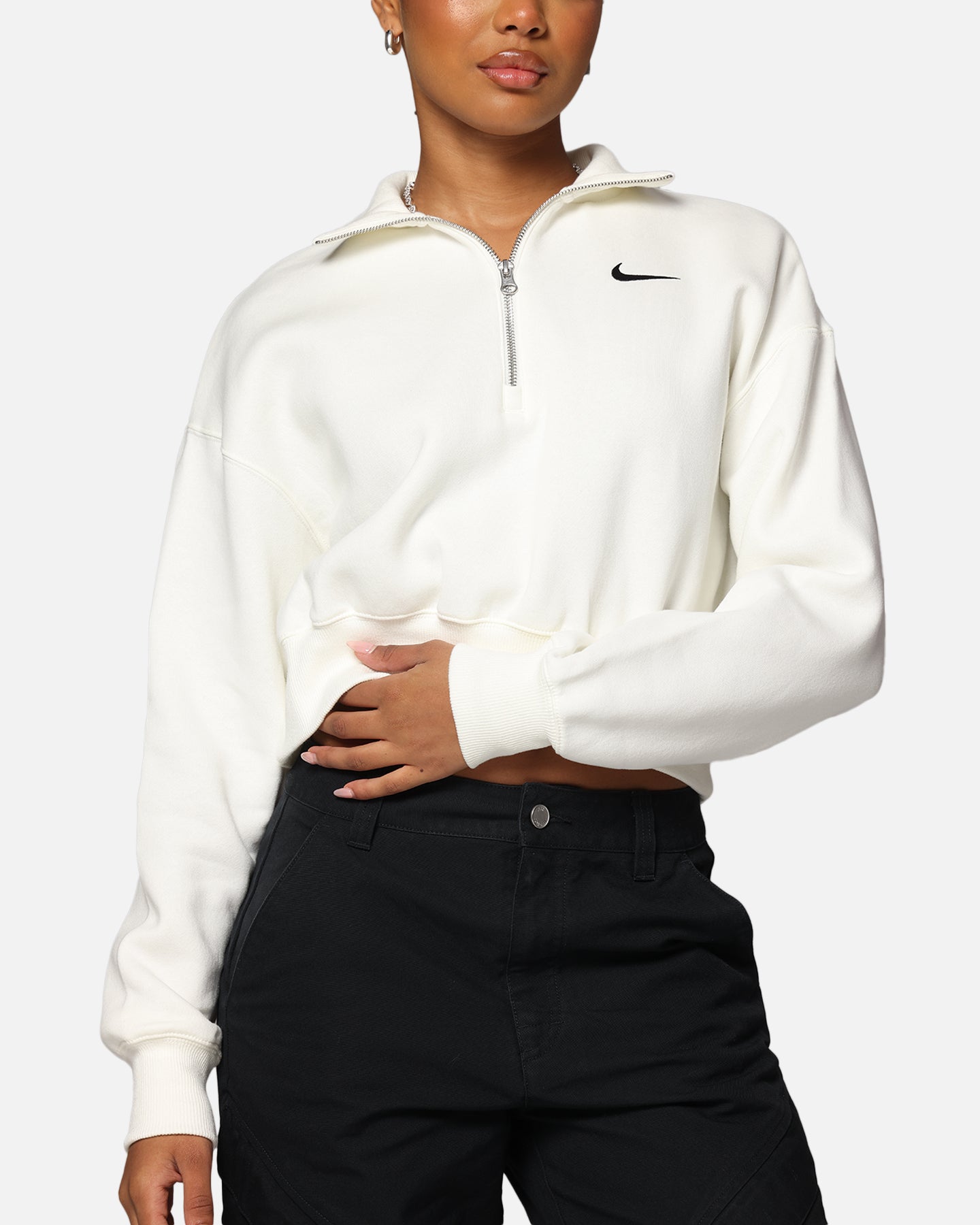 nike women's fleece crop top