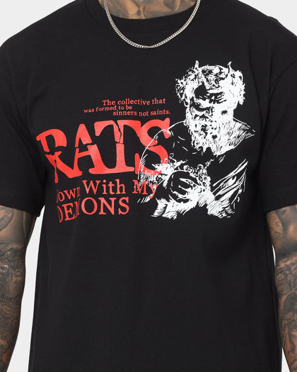 Rats Get Fat Down With My Demons T-Shirt Black