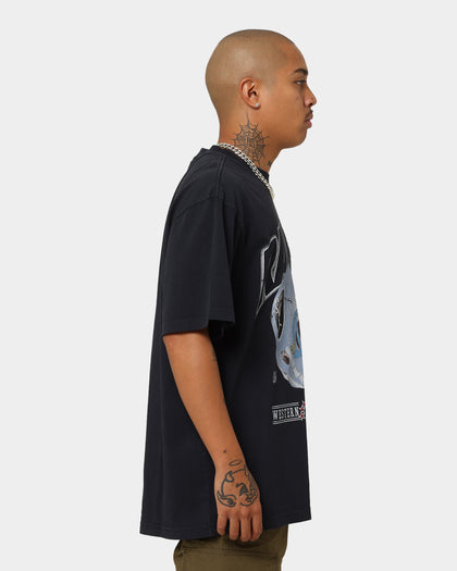 Mitchell & Ness Las Vegas Raiders Helmet Vintage T-Shirt Faded Black