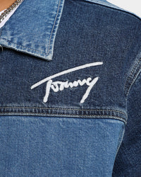 Tommy Jeans Panel Zip Denim Jacket Denim Light