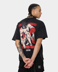 DXXMLIFE X Attack On Titan Eren DXXM Vintage T-Shirt Aged Black