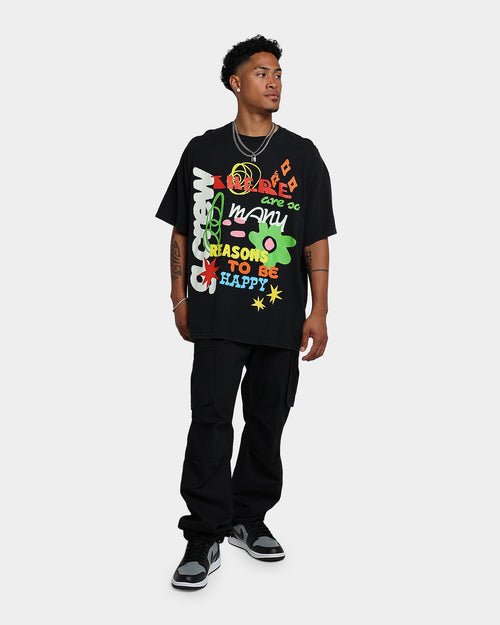 Goat Crew Reasons To Be Happy Vintage T-Shirt Black Wash