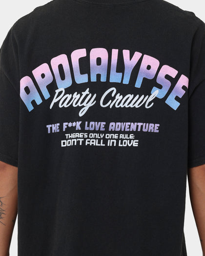 Goat Crew X Rick And Morty Apocalypse Vintage T-Shirt Black Wash