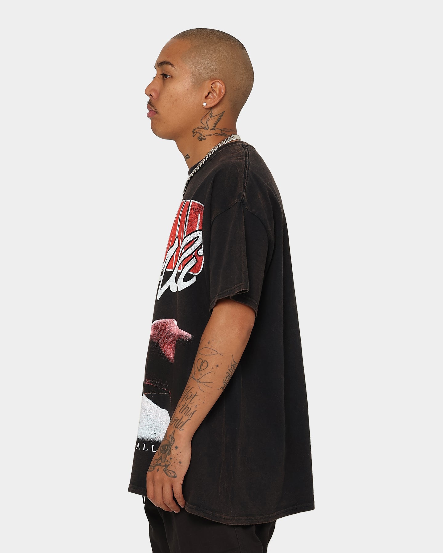 Goat Crew X Muhammad Ali Ringer Vintage T-Shirt Black Wash