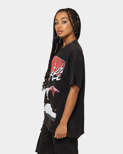 Goat Crew X Muhammad Ali Ringer Vintage T-Shirt Black Wash