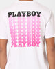 Playboy Stack Blend T-Shirt White/Pink