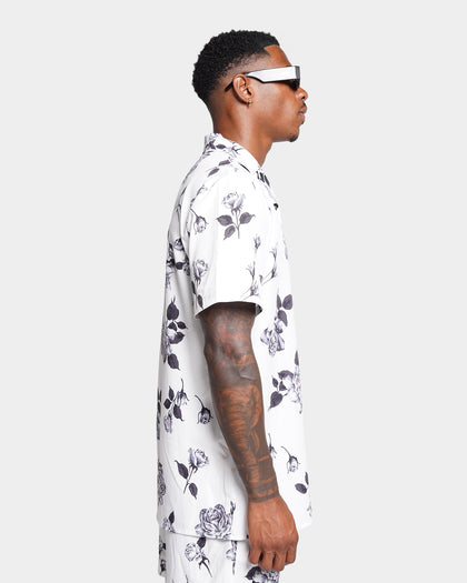 XXIII Milo Floral Button Up Shirt White