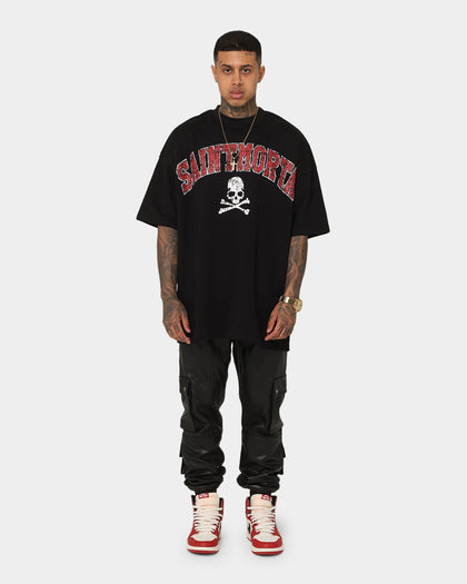 Saint Morta Members Club Boxy T-Shirt Black/Red