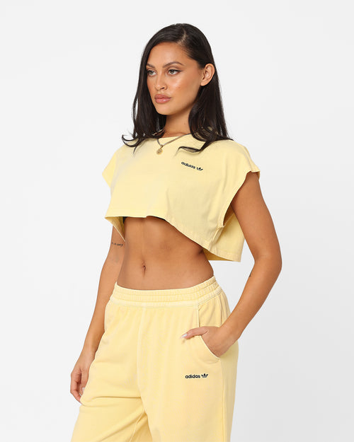 Adidas Women's Must Crop T-Shirt Almost Yellow