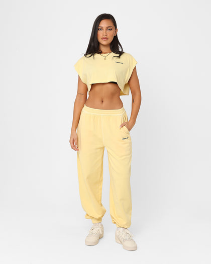 Adidas Women's Must Crop T-Shirt Almost Yellow