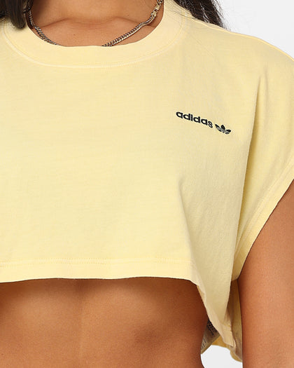Adidas Women's Must Crop T-Shirt Almost Yellow
