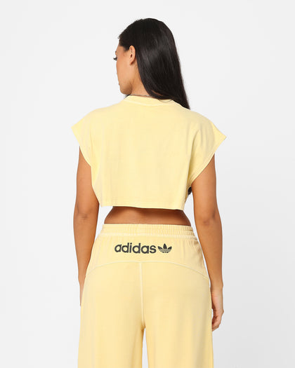 Adidas Women's Must Crop T-Shirt Almost Yellow