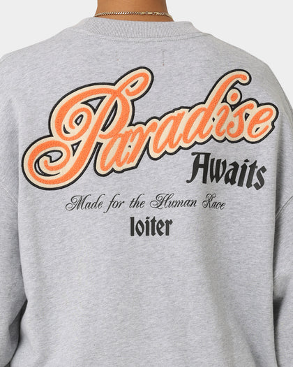 Loiter Paradise Crewneck Grey Marle