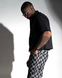 XXIII Felix Cropped Button Up Shirt Black