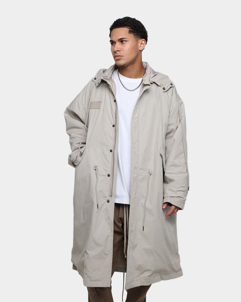MNML Hooded Trench Jacket Grey | Culture Kings NZ