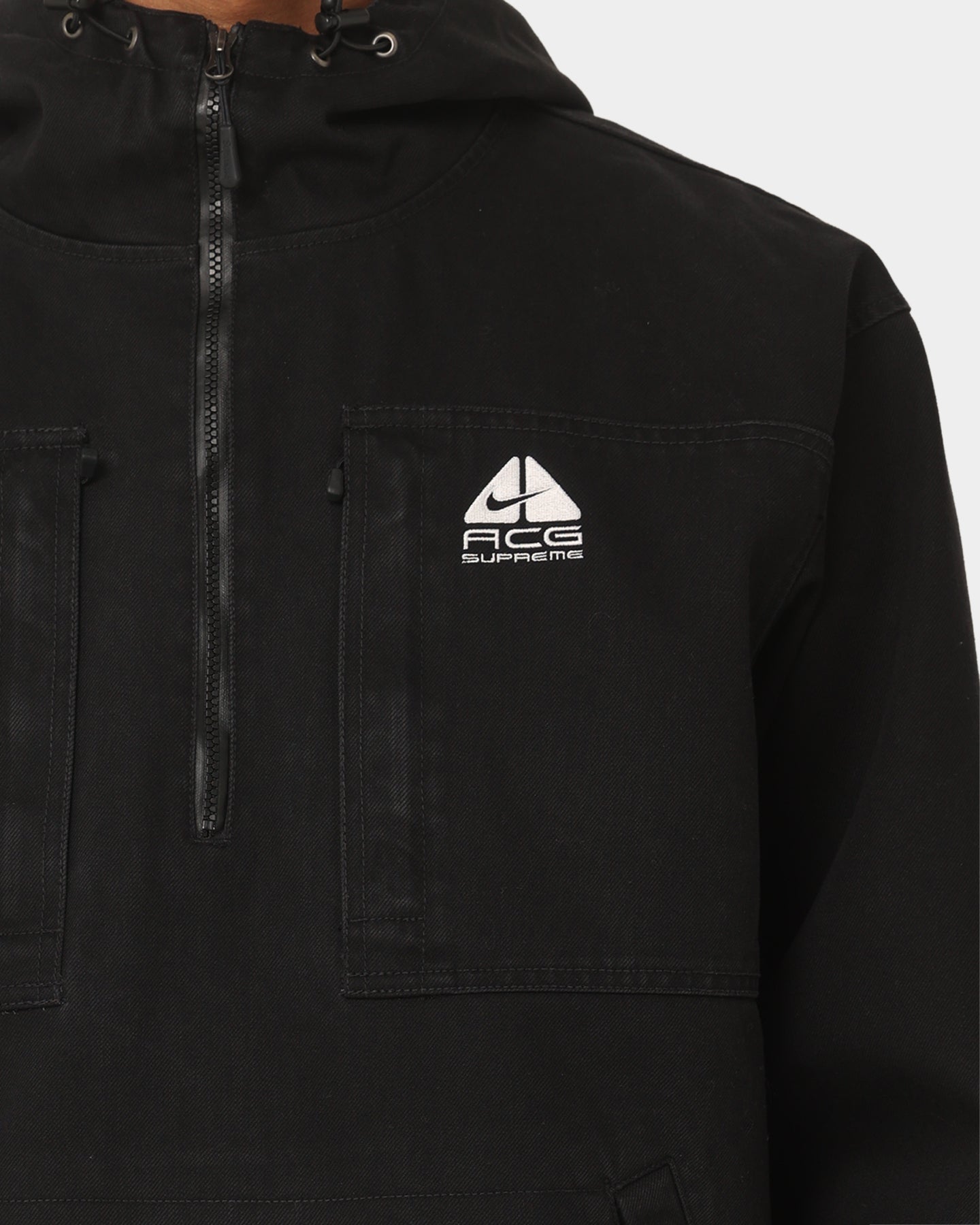 Supreme X Nike ACG Denim Pullover Jacket Black | Culture Kings NZ