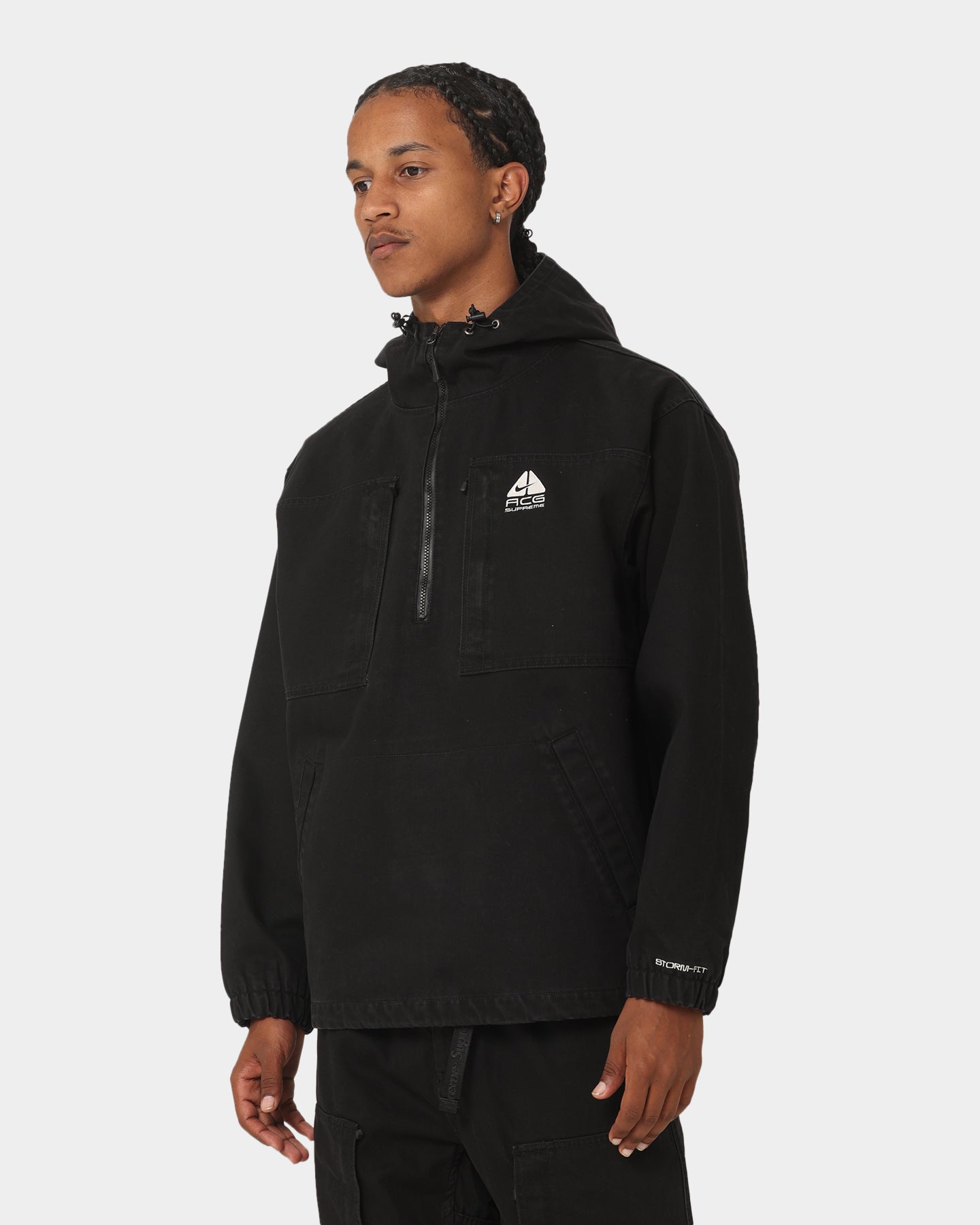 Supreme X Nike ACG Denim Pullover Jacket Black | Culture Kings NZ