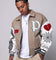 Loiter Paradise Varsity Jacket Tan