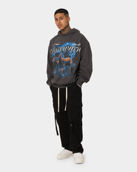 404 Night Rider Vintage Hoodie Charcoal