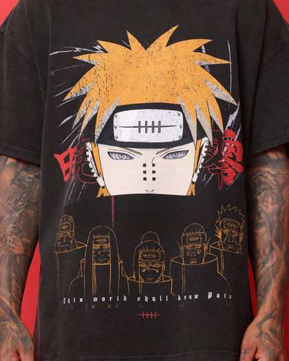 Goat Crew X Naruto Pain Heavyweight Vintage T-Shirt Vintage Black