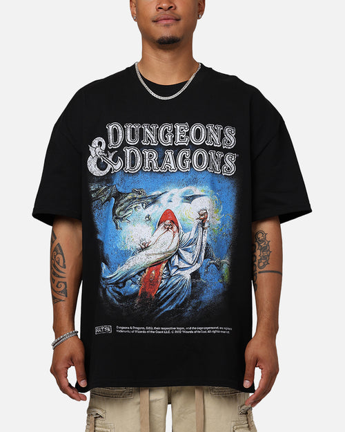 Rats Get Fat X Dungeons And Dragons Wizard Heavyweight Vintage T-Shirt Black