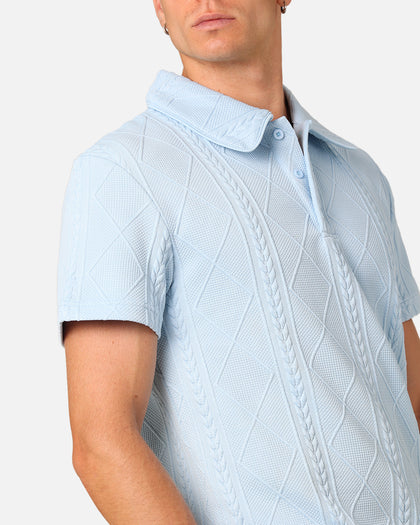 XXIII Danny Knit Polo Shirt Sky Blue