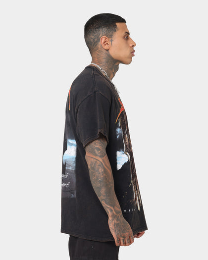 73Studio X The Lord Of The Rings Sauron Vintage T-Shirt Black Wash