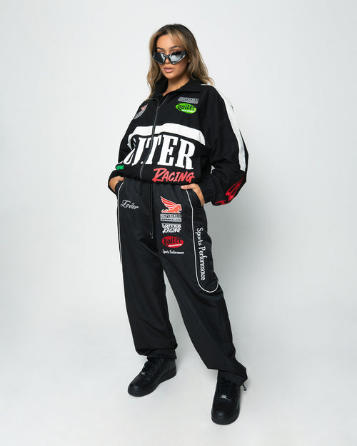 Loiter Speedway Windbreaker Jacket Black