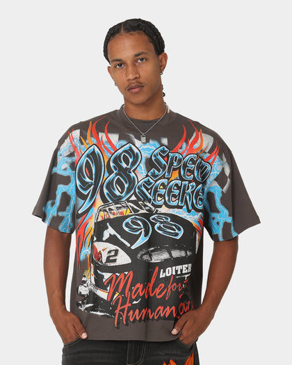 Loiter Speed Seeker Vintage T-Shirt Charcoal