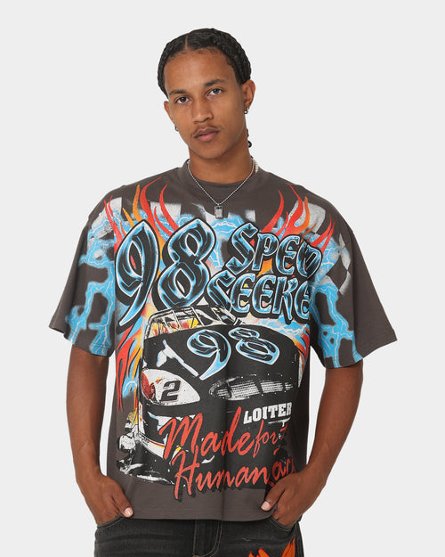 Loiter Speed Seeker Vintage T-Shirt Charcoal