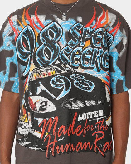 Loiter Speed Seeker Vintage T-Shirt Charcoal