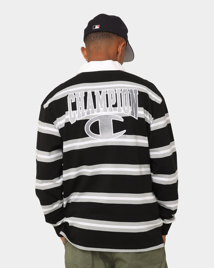 Champion Heritage Collegiate Rugby Polo Shirt Black/White