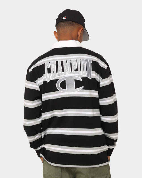 Champion Heritage Collegiate Rugby Polo Shirt Black/White