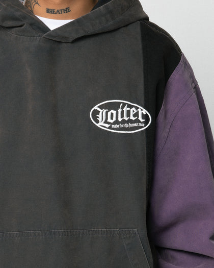 Loiter Splinter Hoodie Charcoal/Purple