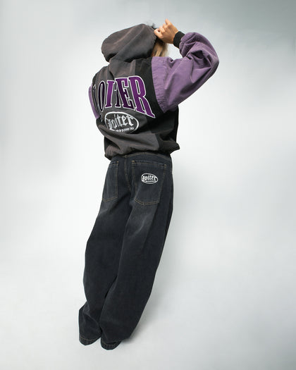 Loiter Splinter Hoodie Charcoal/Purple