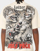 Loiter Wolf Pack Vintage T-Shirt Ecru