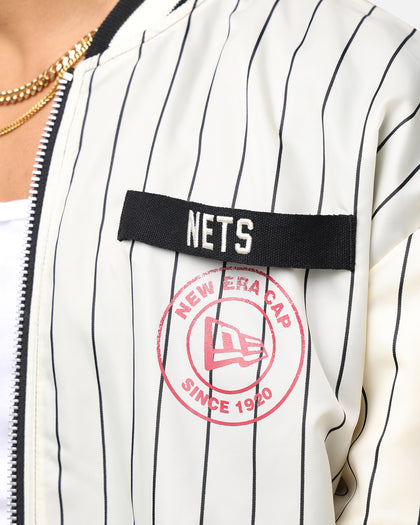 New Era X Alpha Industries Brooklyn Nets L-2B Bomber Jacket Black