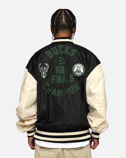 New Era X Alpha Industries Milwaukee Bucks L-2B Bomber Jacket Black