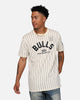 New Era X Alpha Industries Chicago Bulls Striped T-Shirt White
