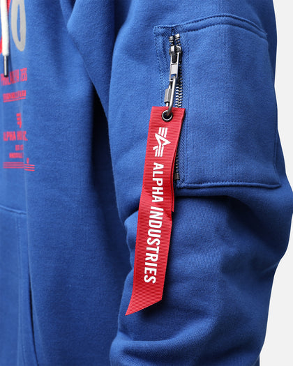 New Era X Alpha Industries Philadelphia 76ers Zipper Hoodie Blue