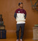 Carre Avant Oversized Panel Crewneck Maroon