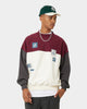 Carre Avant Oversized Panel Crewneck Maroon