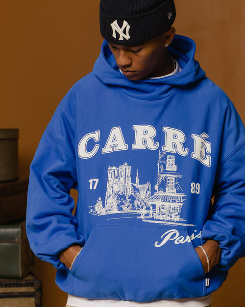 Carre Vues Oversized Superior Hoodie Blue